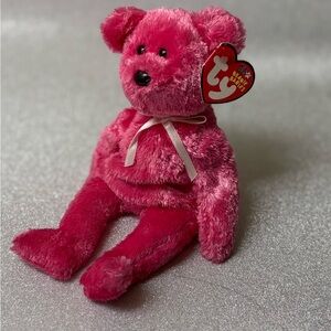 TY Beanie Baby “Pink Sherbet” – Rare Plush Hot Pink Bear (2000)